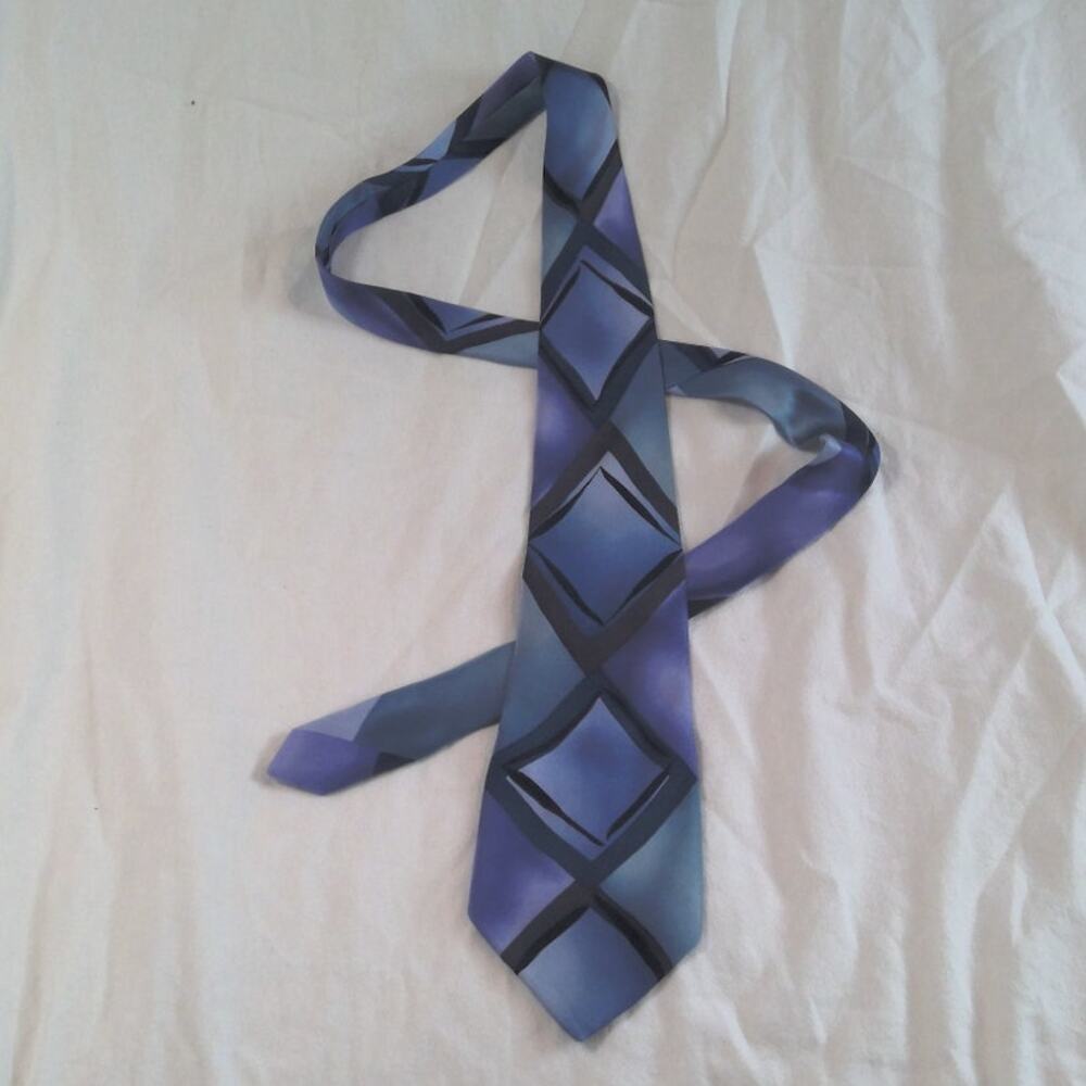 VTG J. Garcia Necktie Blue Mountain Collection 32 1996 100% Silk